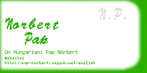 norbert pap business card